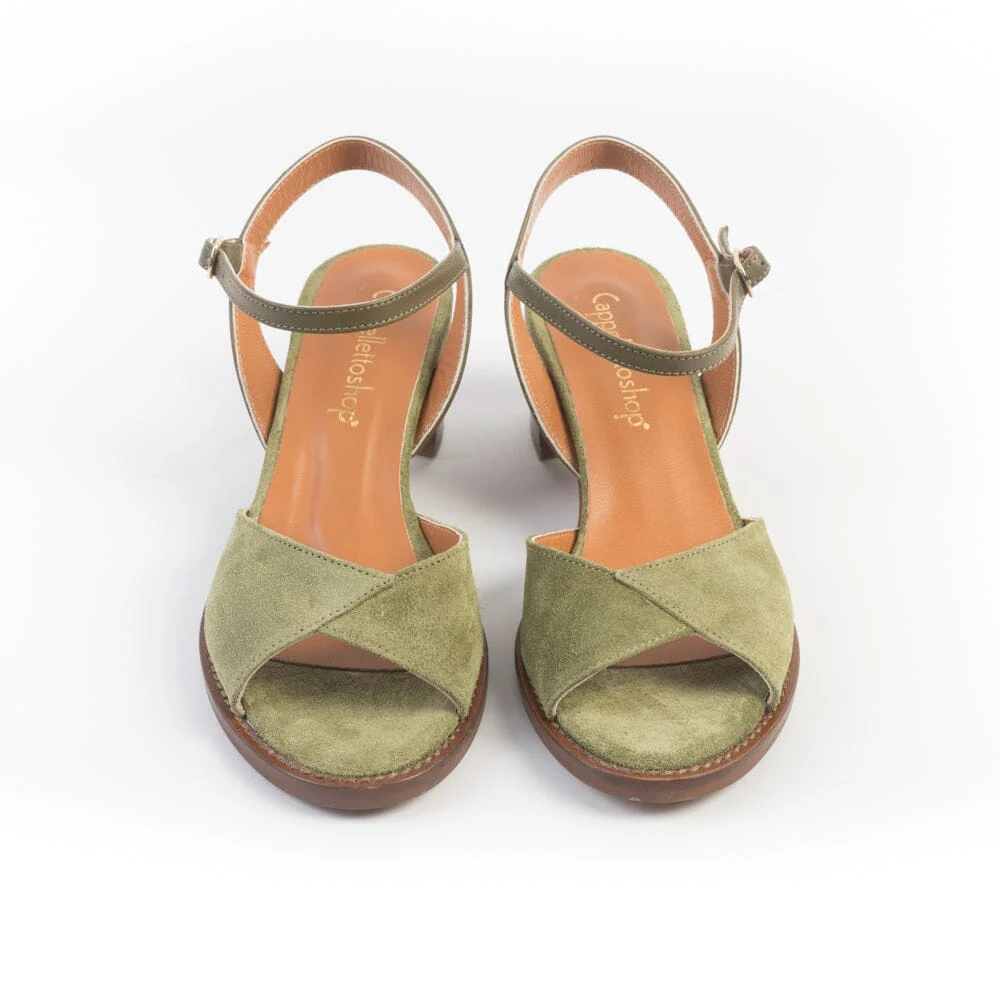 CappellettoShop - Sandali con Tacco - 1127 - Verde - immagine 3