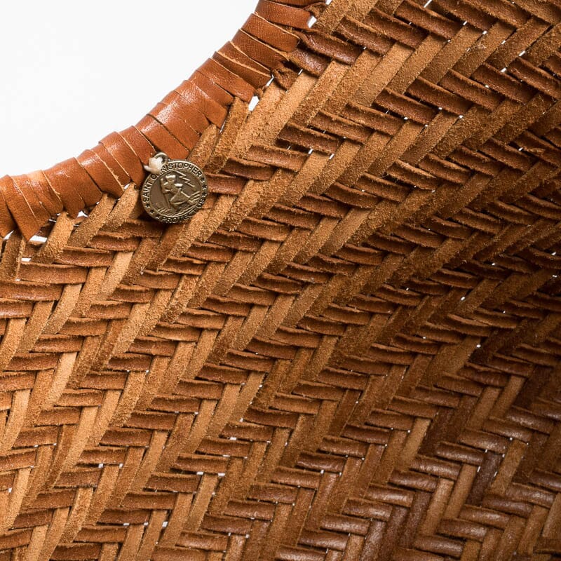 DRAGON DIFFUSION - Borsa intrecciata - 8822 - Nantucket - Cuoio Tan - immagine 4