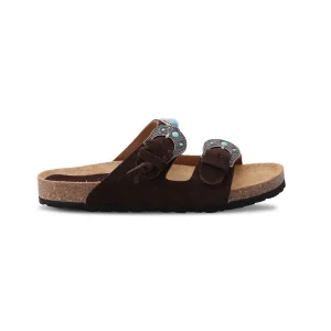 BUCKLE STONE SUEDE TESTA MORO