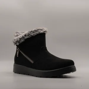 Fly-Flot stivaletto donna scamosciato con pelo 45 U30 UX nero