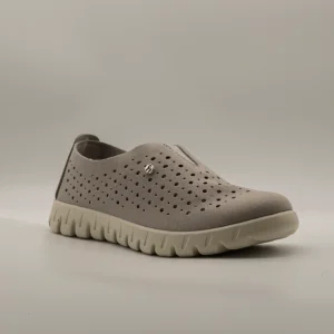 Fly-Flot 65 G13 M8 – Scarpa donna estiva in ecopelle traforata con memory grigio