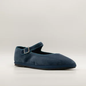 Friulane Mary Jane Petrolio – La Tradizione del Velluto | Pli-Pla