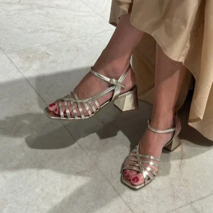 CHEVILLE - Sandali con Tacco - Isotta - Platino