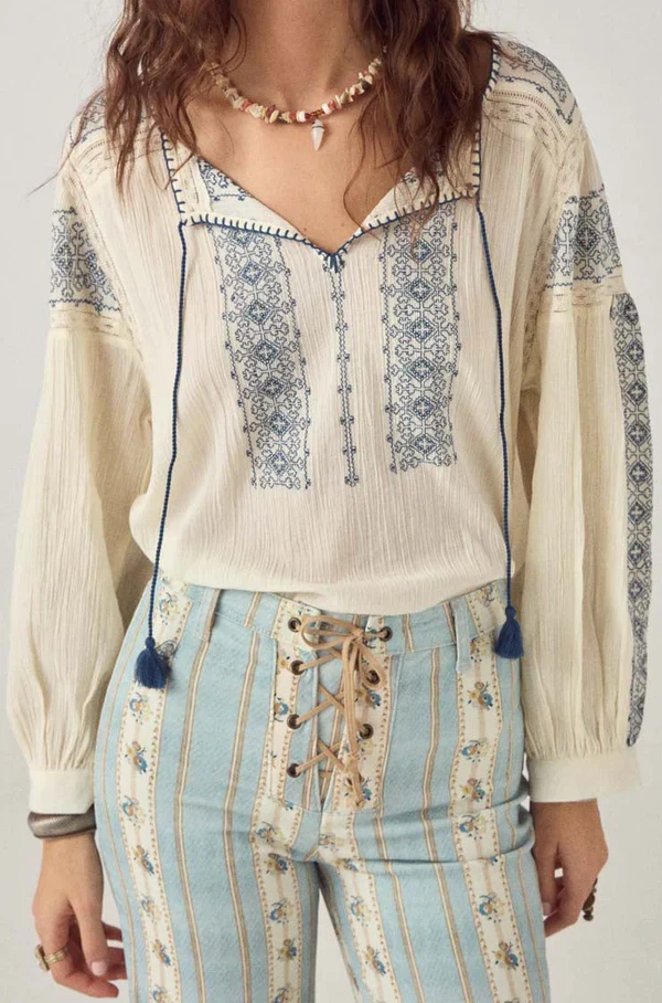 CLAUDIA BLOUSE Indigo Poet - immagine 5