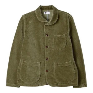 SHAWL COLLAR CORD JACKET OLIVE