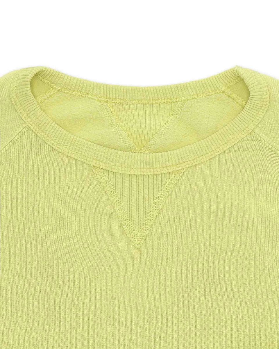 HARVARD FELPA GIROCOLLO IN JERSEY FELPATO CON TAGLIO RAGLAN LEMON - immagine 3