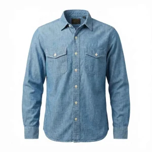 HEMP CHAMBRAY SHIRT CPO BLU