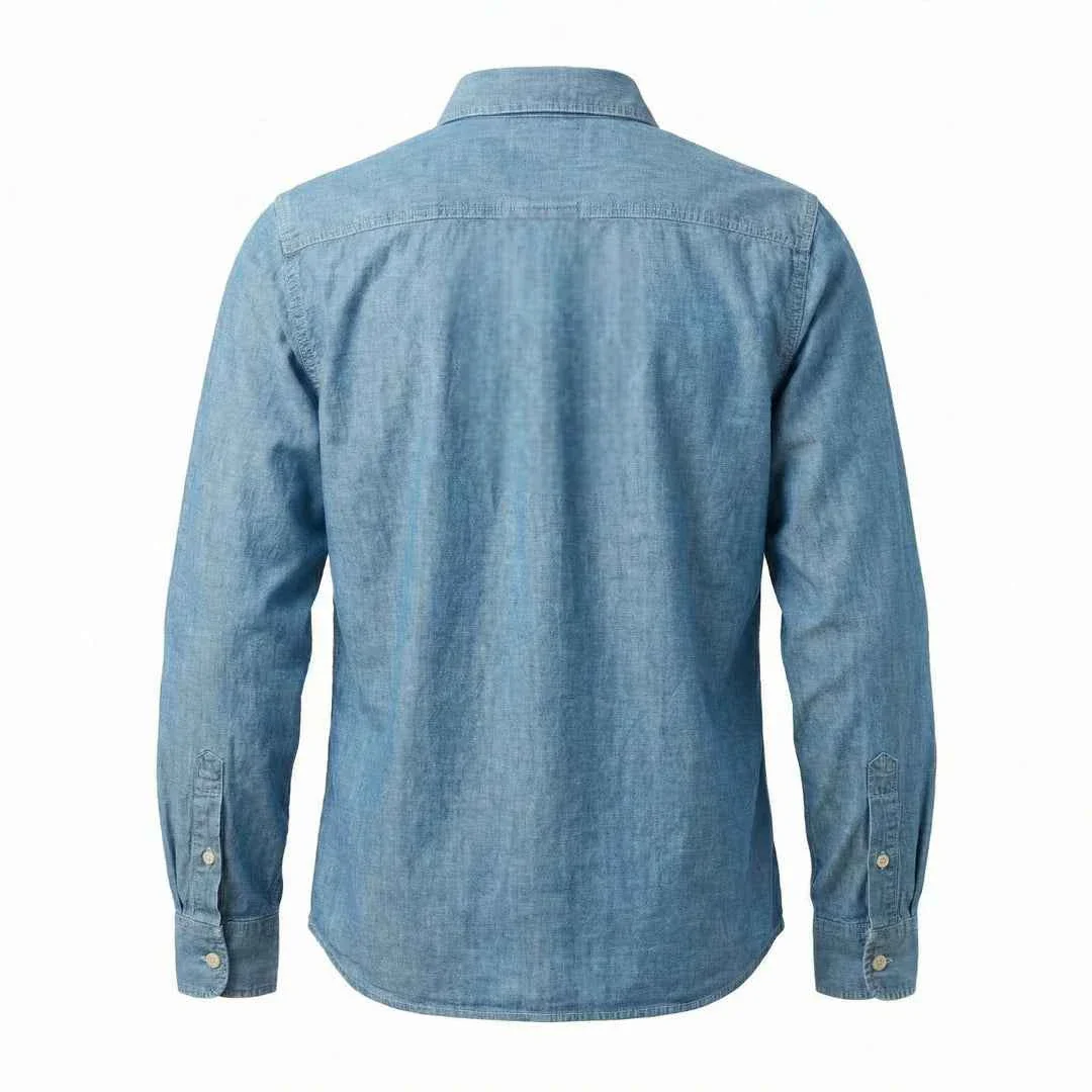 HEMP CHAMBRAY SHIRT CPO BLU - immagine 3