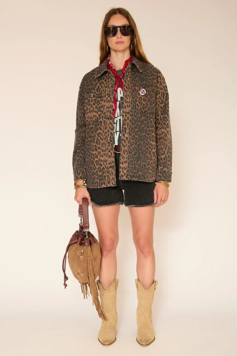 VESTE - VENUTIA LEOPARD PRINT-CHOCO - immagine 3