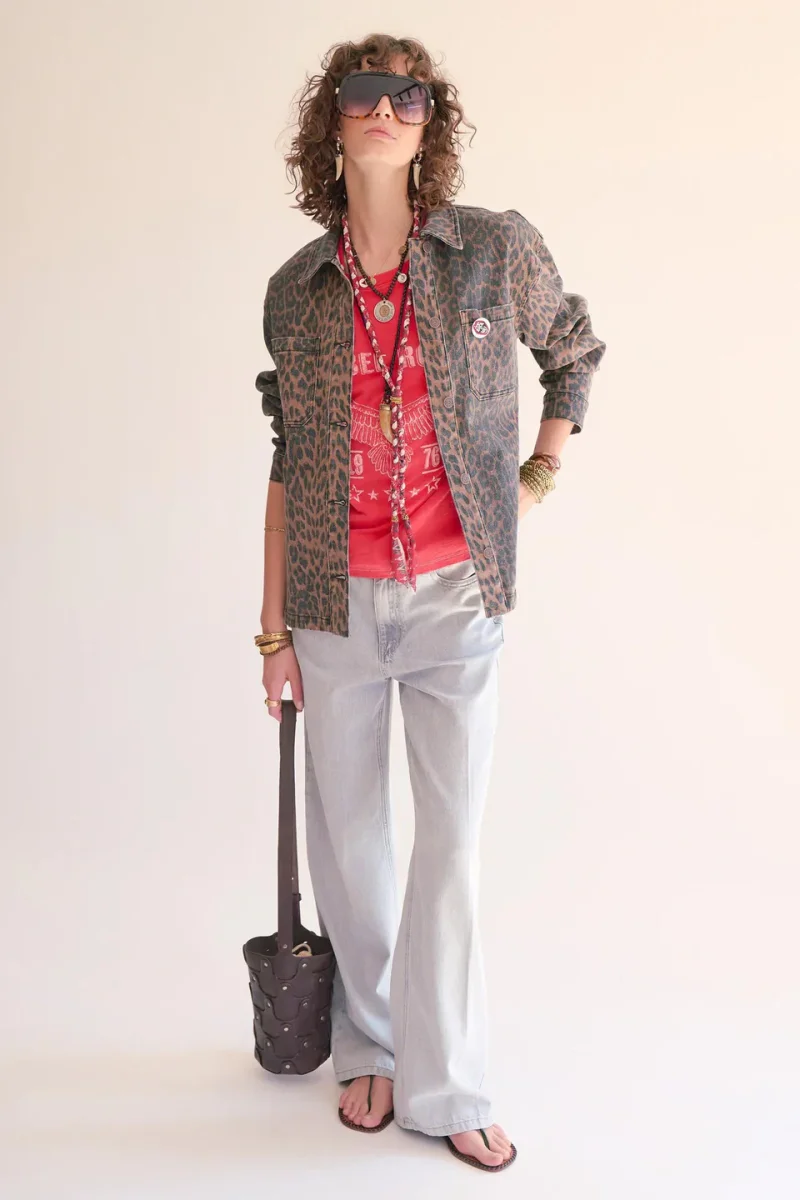 VESTE - VENUTIA LEOPARD PRINT-CHOCO - immagine 2