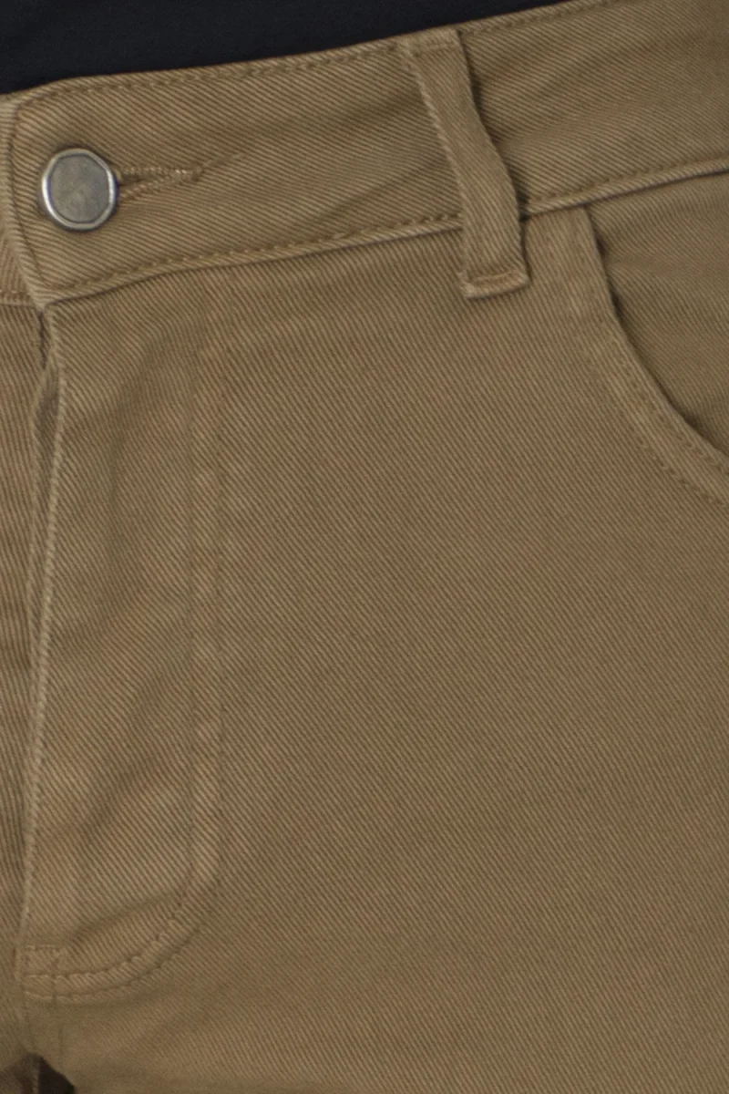 Jeans uomo cammello tinta unita modello 5 tasche slim fit made in italy - immagine 5