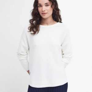 MAGLIONE GIROCOLLO MARINE WHITE