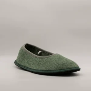 Löwenweiss Audrey pantofola chiusa in feltro di lana verde