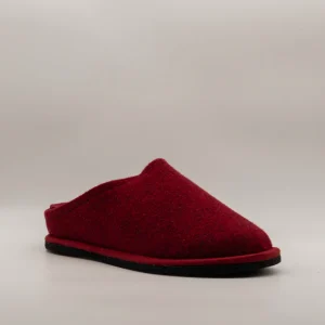 Löwenweiss Easy pantofola in feltro di lana bordeaux