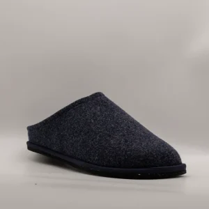 Löwenweiss Easy pantofola in feltro di lana blu jeans