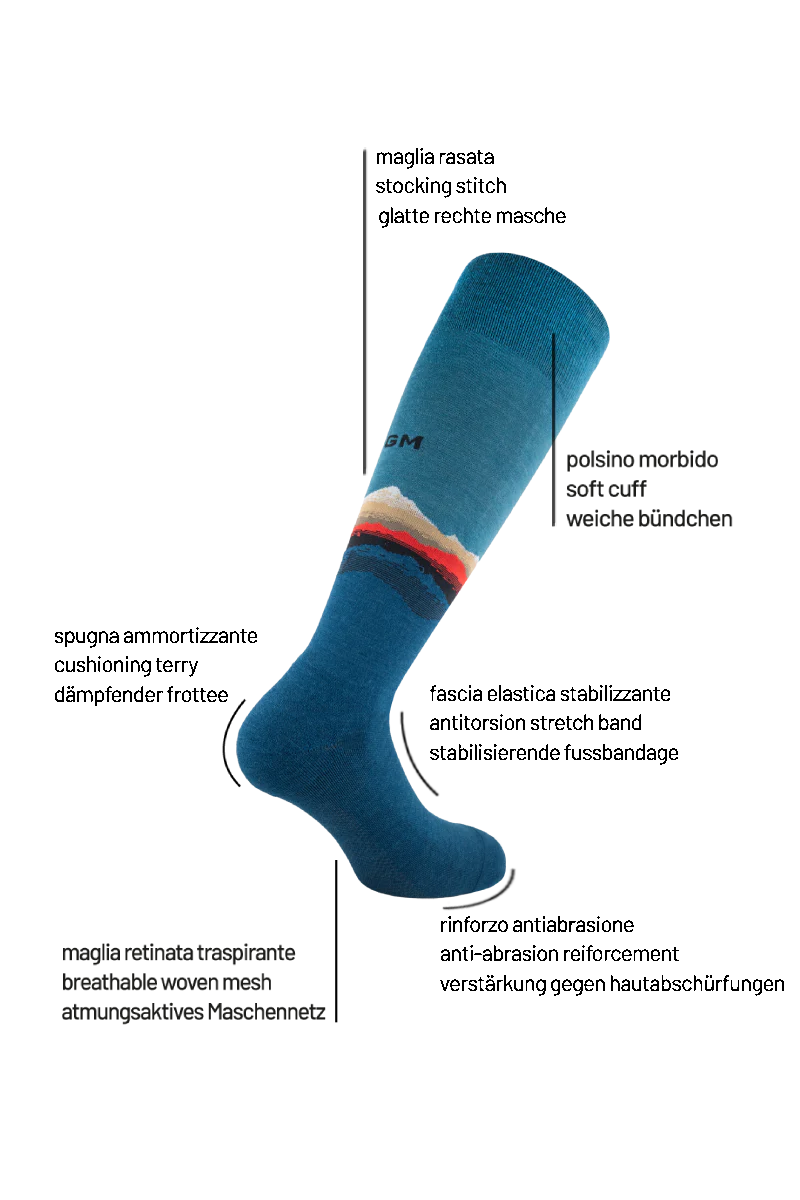 Reactive Mountain 6350 | Embrace your soul. Calze tecniche in lana vergine merino fine - immagine 3