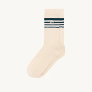AUTRY - SOPU 0583 - Autry Calzino - Crema stripes blu