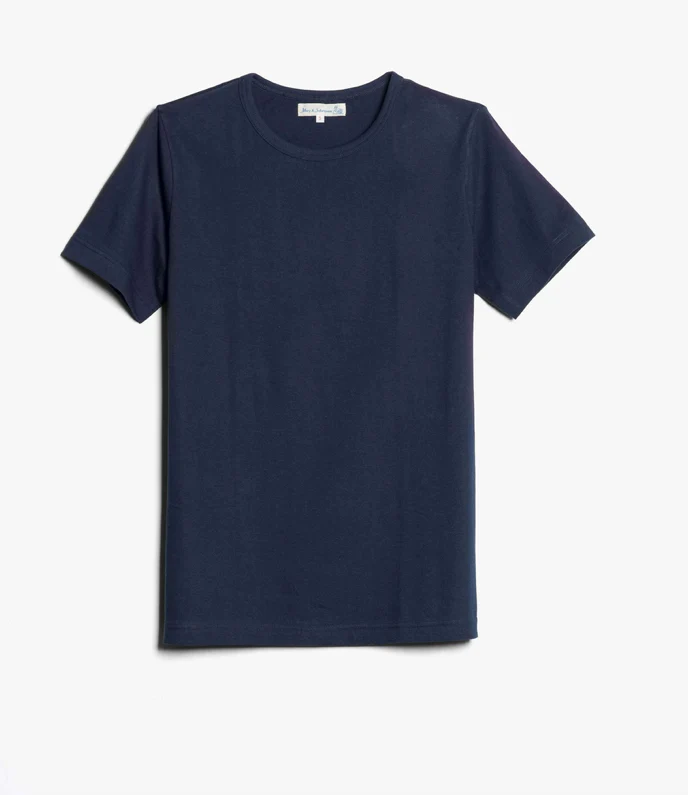 1950S MEN’S LOOPWHEELED T-SHIRT, 4,6OZ/SQ.YD., CLASSIC FIT INK BLUE