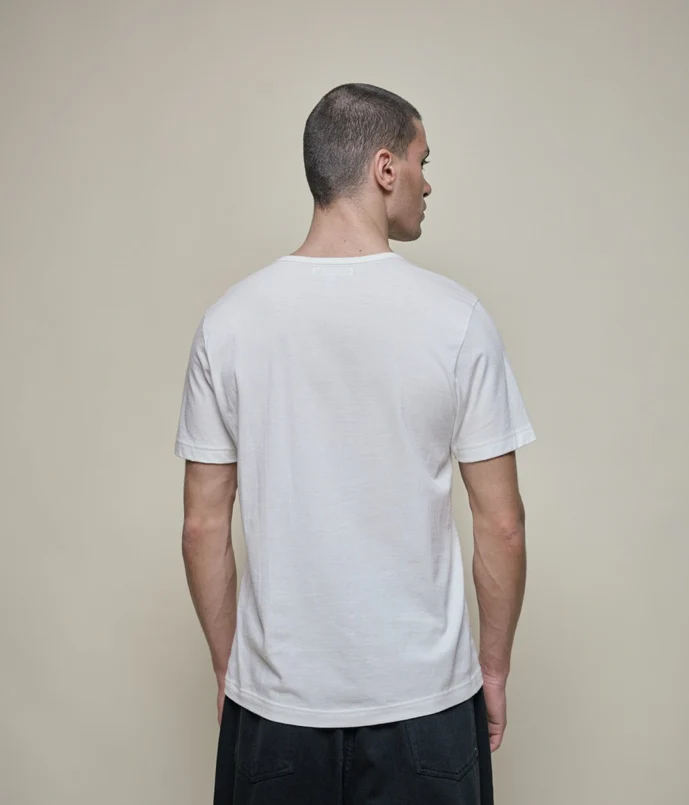1950S MEN’S LOOPWHEELED T-SHIRT, 4,6OZ/SQ.YD., CLASSIC FIT WHITE - immagine 4