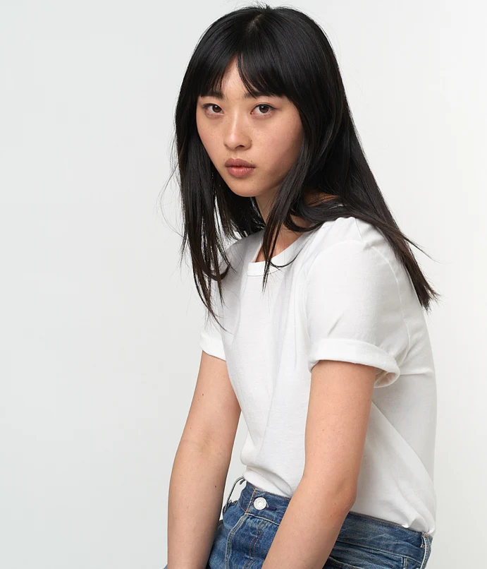 1950S MEN’S LOOPWHEELED T-SHIRT, 4,6OZ/SQ.YD., CLASSIC FIT WHITE - immagine 5