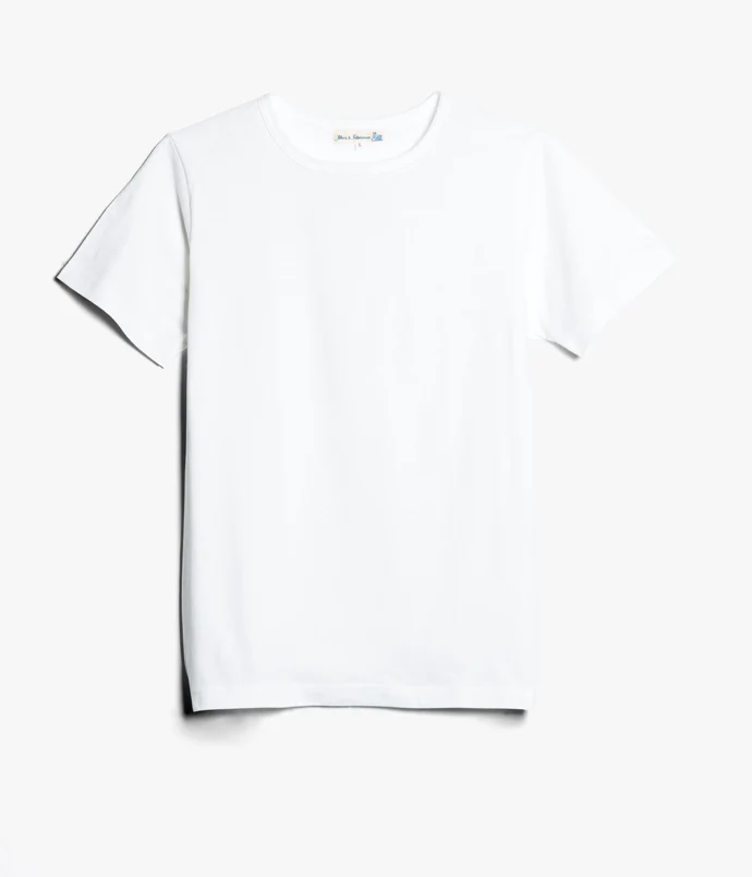 1950S MEN’S LOOPWHEELED T-SHIRT, 4,6OZ/SQ.YD., CLASSIC FIT WHITE - immagine 2