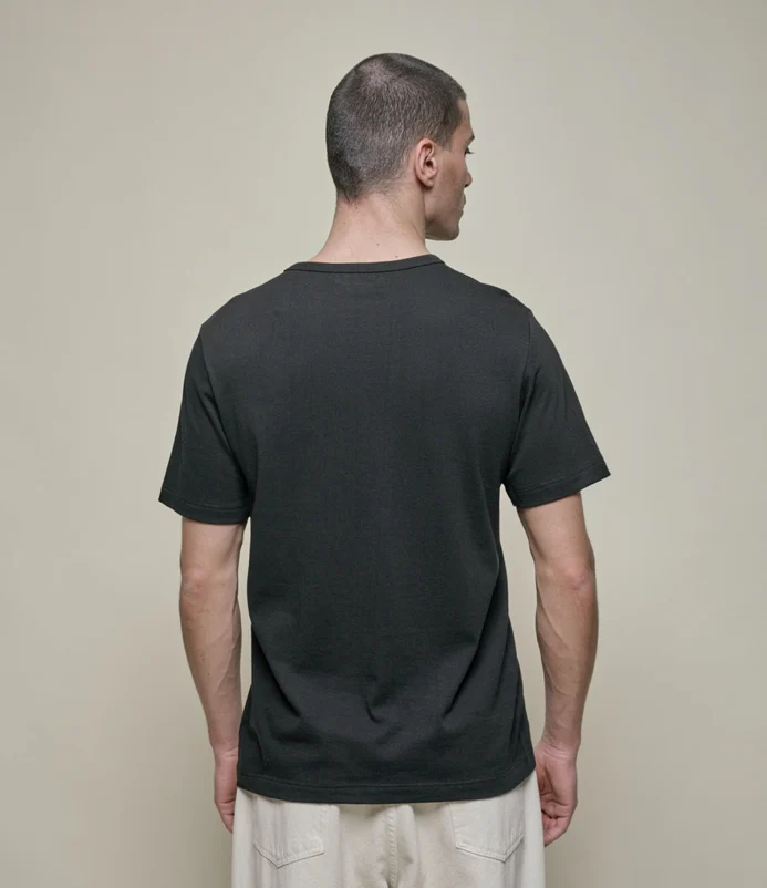 1950S MEN’S LOOPWHEELED T-SHIRT, 4,6OZ/SQ.YD., CLASSIC DEEP BLACK - immagine 4