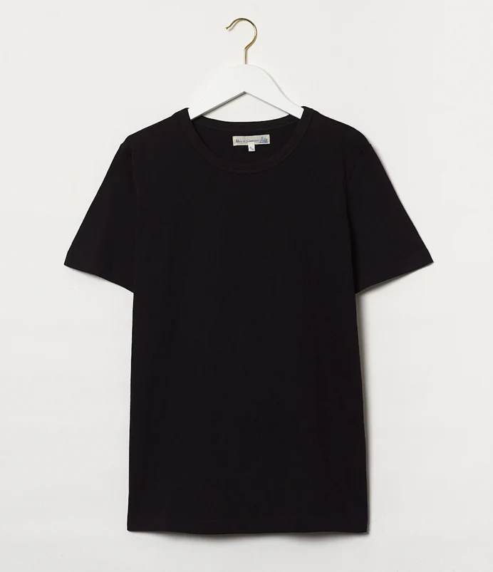 1950S MEN’S LOOPWHEELED T-SHIRT, 4,6OZ/SQ.YD., CLASSIC DEEP BLACK - immagine 2