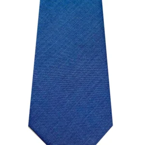 Cravatta uomo denim tinta unita in fresco lana super 130’s vitale barberis canonico cucita a mano costruzione 3 piege larghezza 9cm