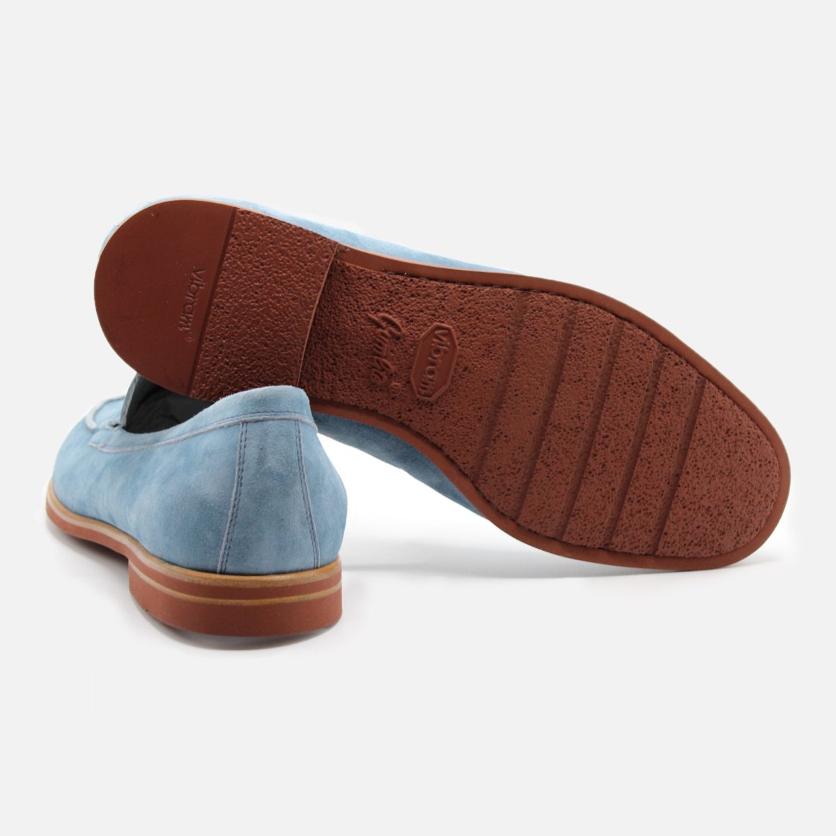 Lancio shoes mocassini uomo 9907 camoscio celeste - immagine 5