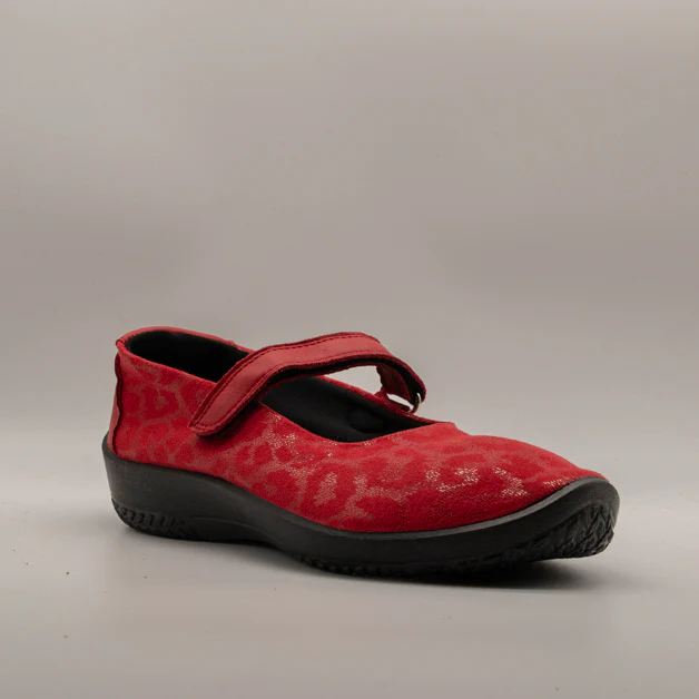 A’RCOPEDICO L45 Ballerine Mary Jane Ortopediche Comfort con velcro rosso - immagine 2