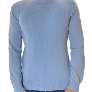 Maglioncino girocollo da uomo in cotone 100% Stone Wash made in Italy