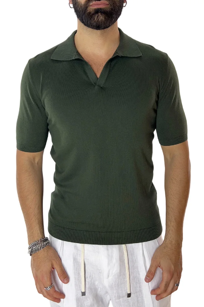 Polo da uomo Mezza manica in cotone 100% leggermente elastica Made in Italy - immagine 6
