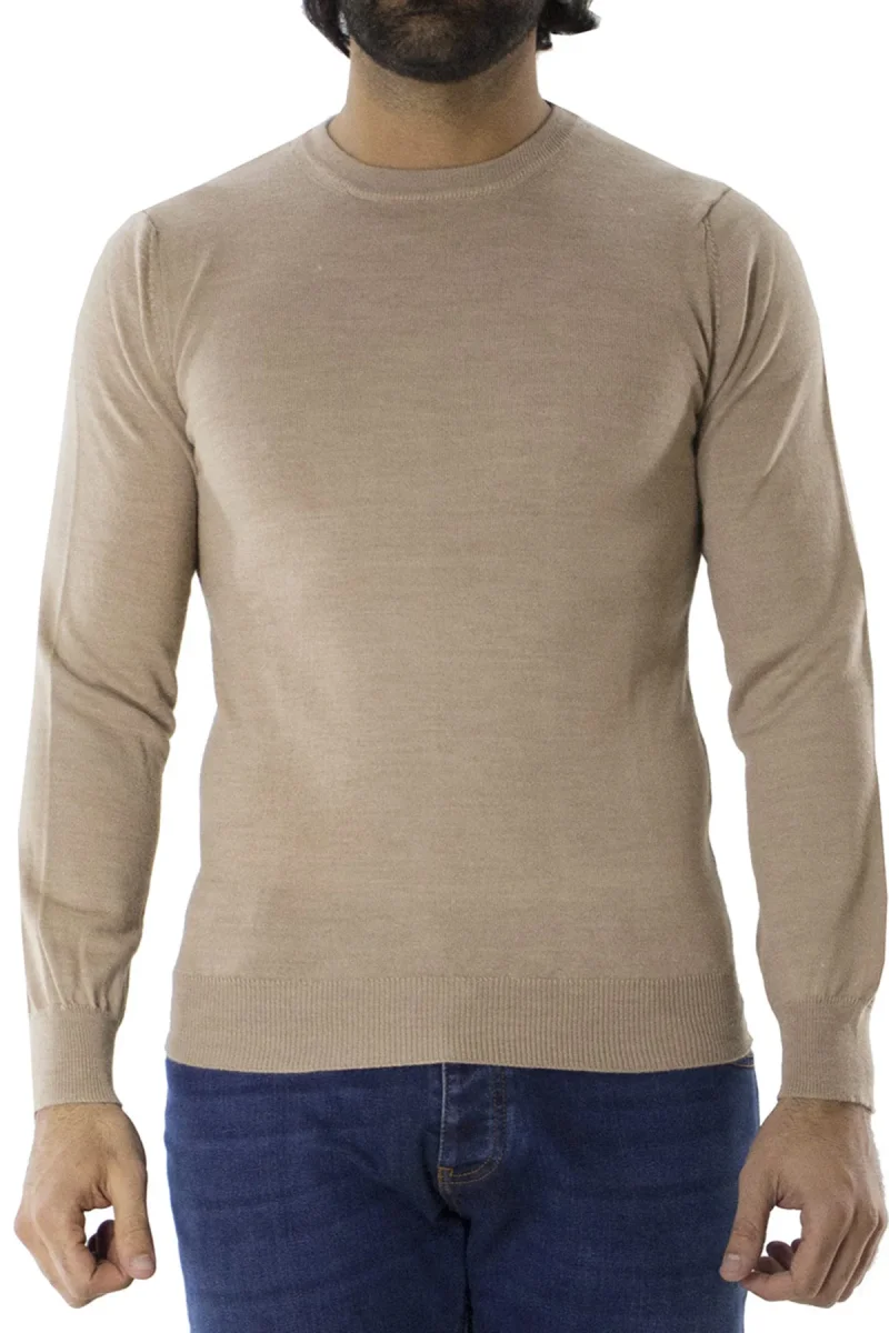 Maglioncini girocollo uomo lana merinos extra slim fit made in Italy - immagine 8