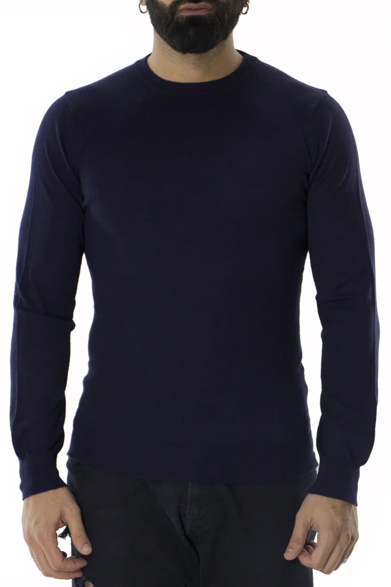 Maglioncini girocollo uomo lana merinos extra slim fit made in Italy