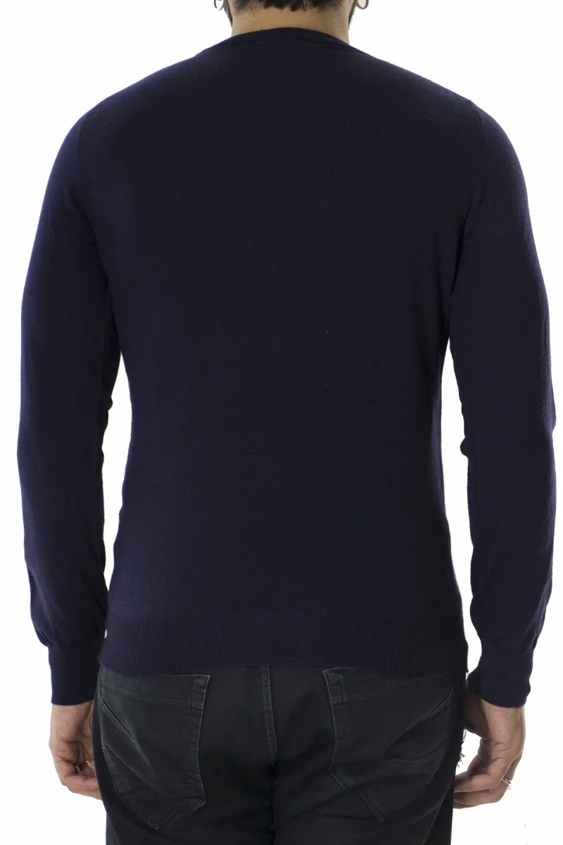 Maglioncini girocollo uomo lana merinos extra slim fit made in Italy - immagine 3