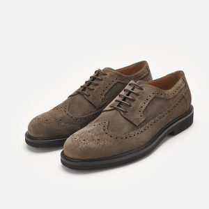 Derby Full Brogue in Camoscio