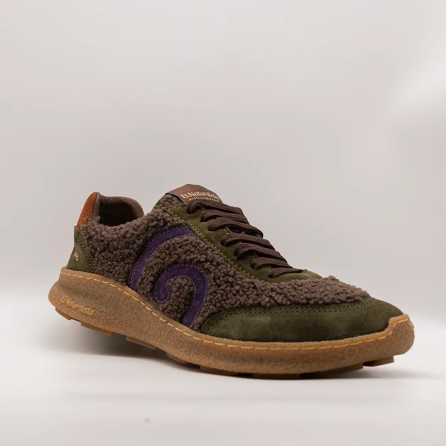 El Naturalista scarpa barefoot pelle e lana Oroel 5435B verde