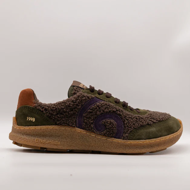El Naturalista scarpa barefoot pelle e lana Oroel 5435B verde - immagine 4