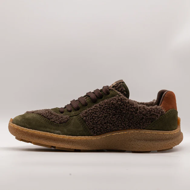 El Naturalista scarpa barefoot pelle e lana Oroel 5435B verde - immagine 3
