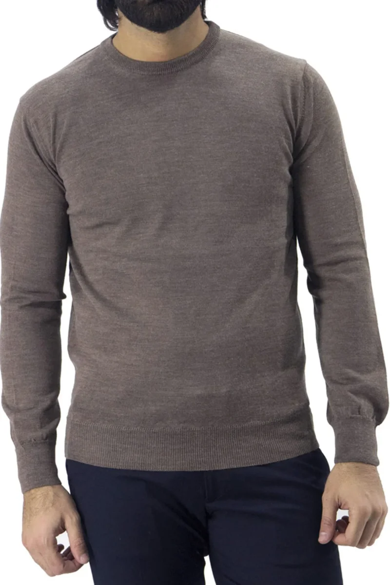 Maglioncini girocollo uomo lana merinos extra slim fit made in Italy - immagine 7