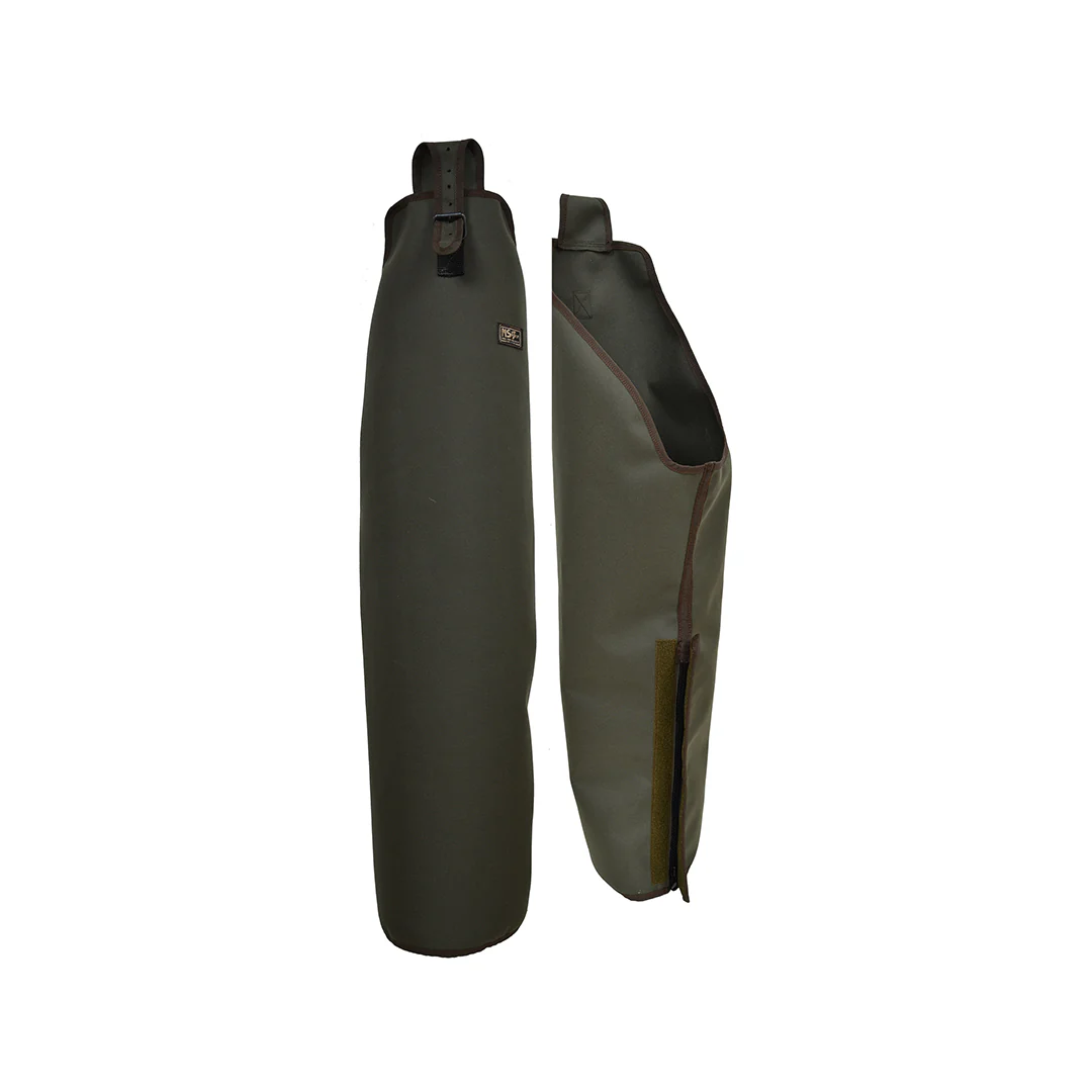 Cosciali verdi idrorepellente e antispino