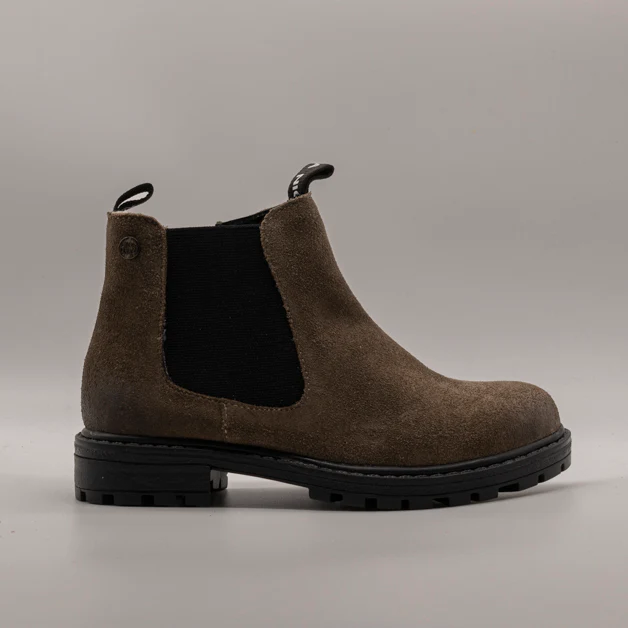 Gioseppo Denta – Polacchino Chelsea bambino in camoscio con zip taupe - immagine 4