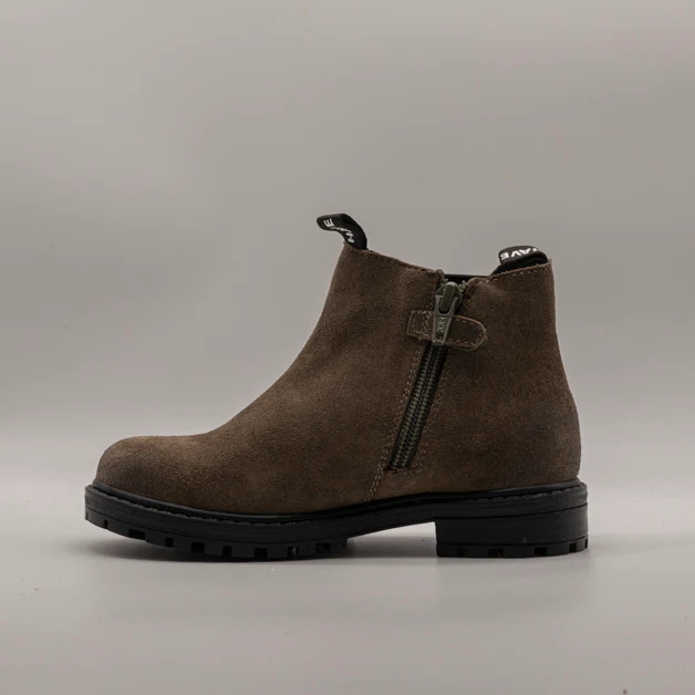 Gioseppo Denta – Polacchino Chelsea bambino in camoscio con zip taupe - immagine 3