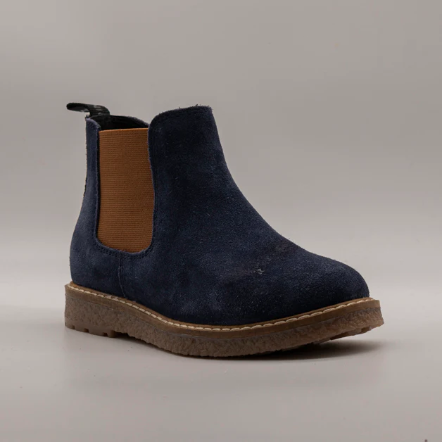 Gioseppo Mattsee – Polacchino Chelsea bambino in camoscio con zip blu navy - immagine 2