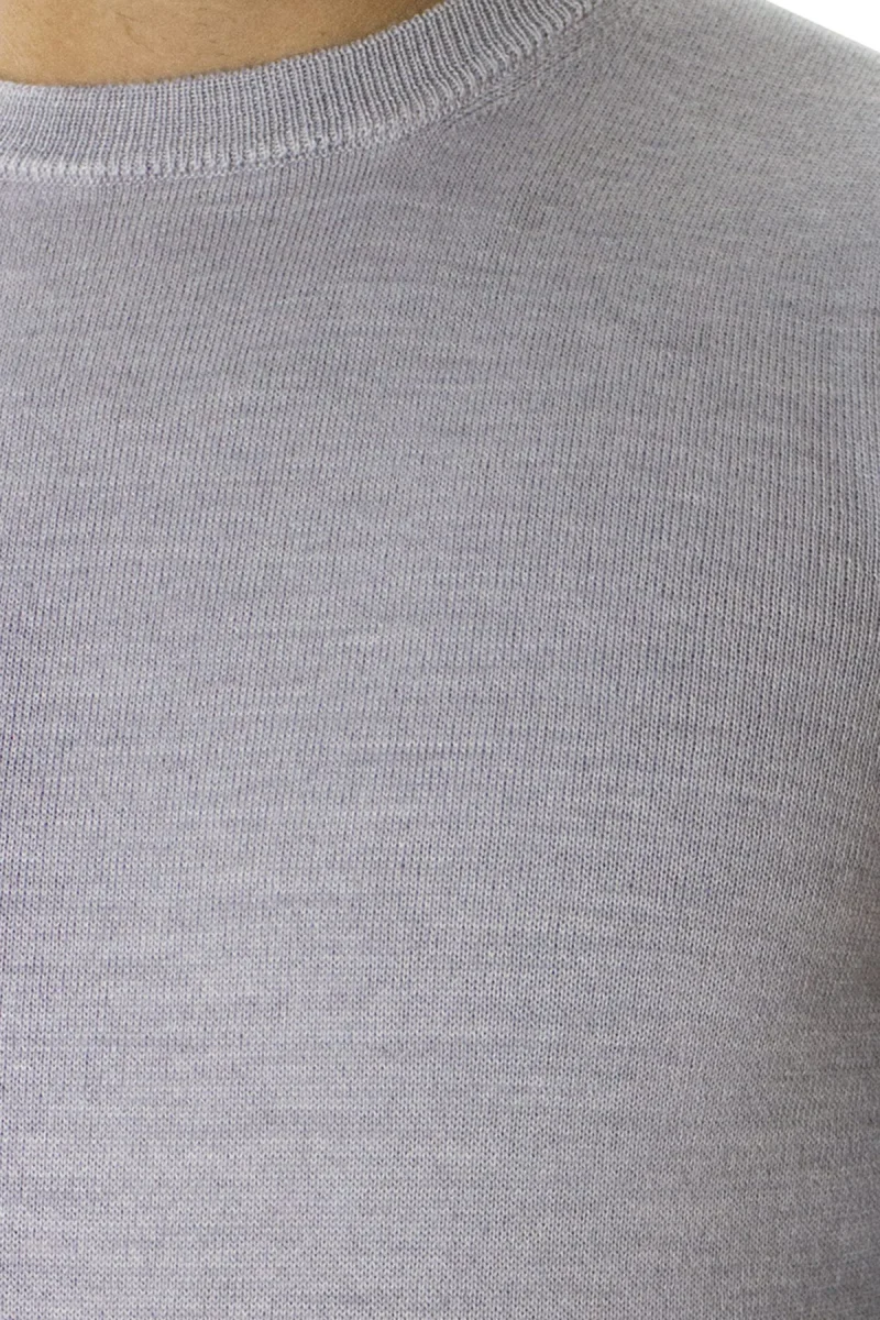 Maglioncini girocollo uomo lana merinos extra slim fit made in Italy - immagine 4