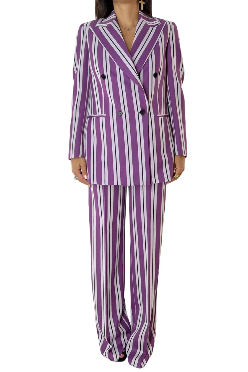 Tailleur donna doppiopetto 70% Lana Super120’s 30% Teclana Holland & Sherry Viola