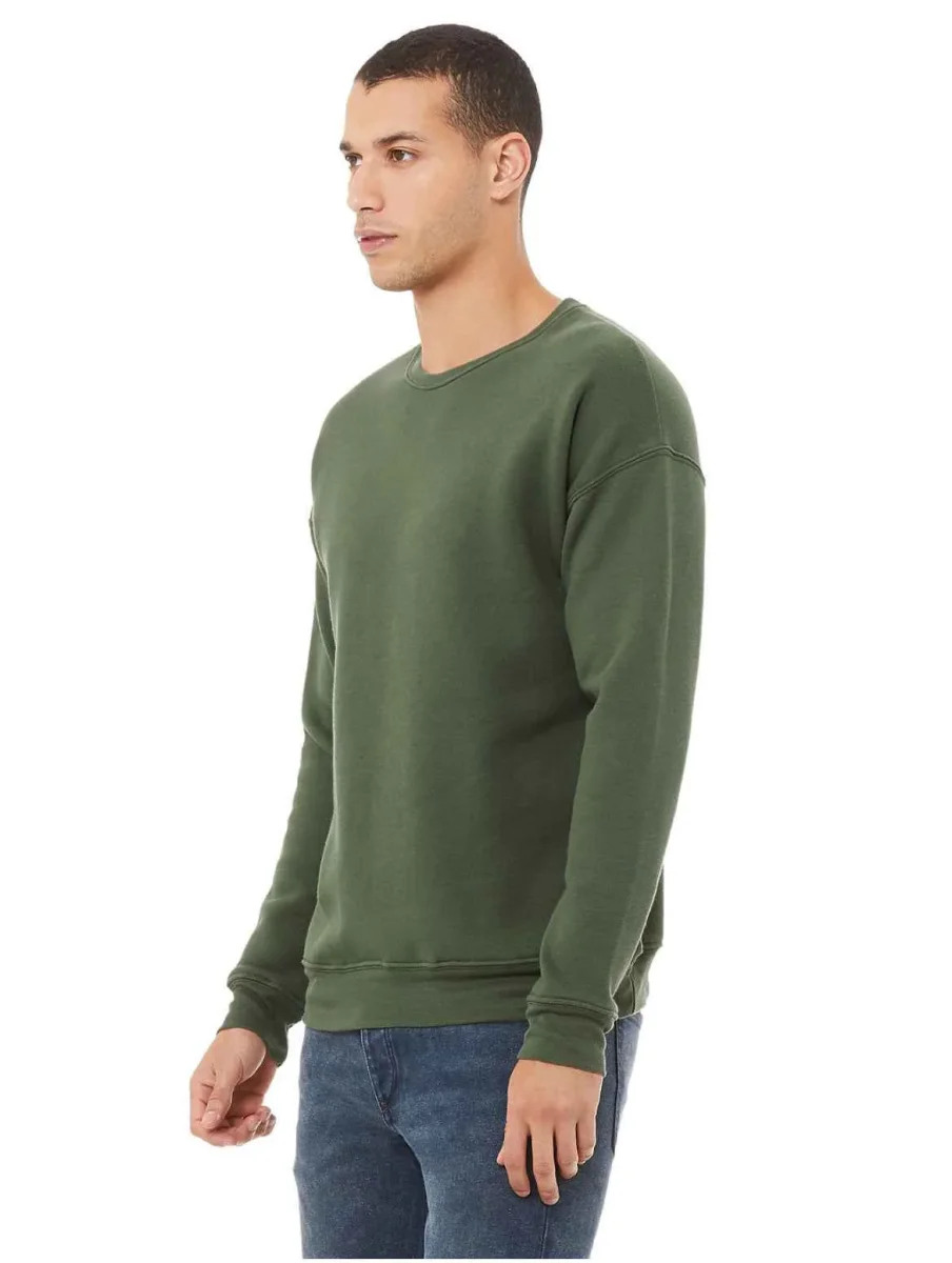 UNISEX SPONGE FLEECE DROP SHOULDER SWEATSHIRT MILITARY GREEN - immagine 3