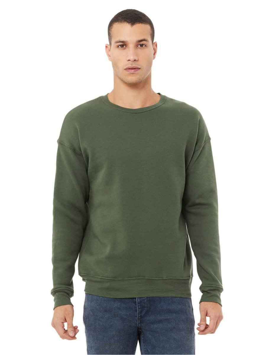 UNISEX SPONGE FLEECE DROP SHOULDER SWEATSHIRT MILITARY GREEN