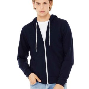 UNISEX FLEECE FULL-ZIP HOODIE NAVY