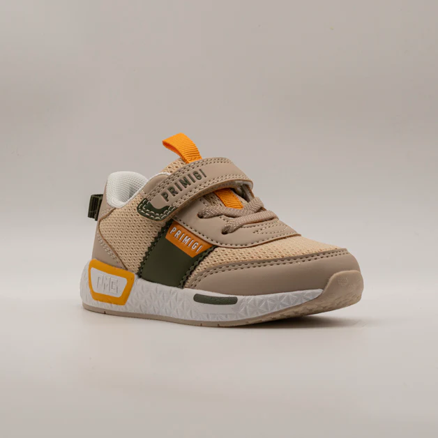 Primigi 1447611 – Sneakers bambino sportive con velcro e lacci elastici beige naturale - immagine 2